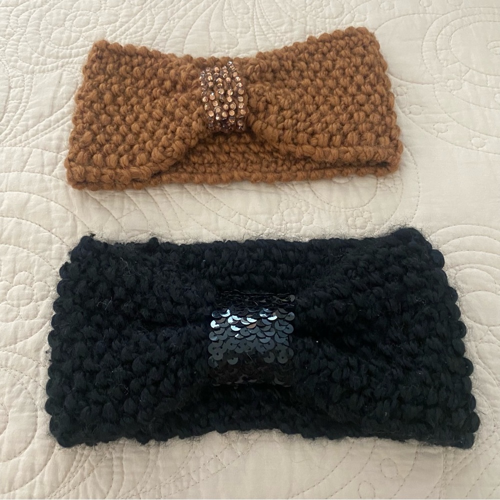 Set of 2 Knitted Headbands
